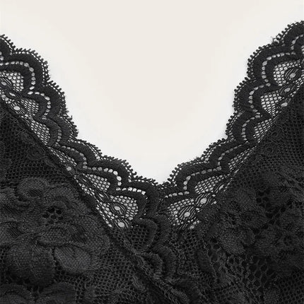 Lace Patchwork Halter Top - Backless Tank Top