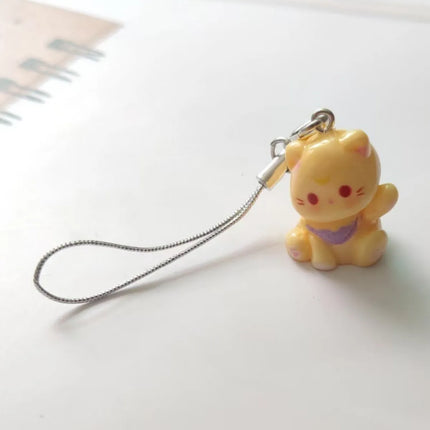 Fluffy Animal Keychains - 3D Resin Cartoon Pendant Collection
