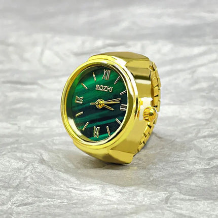 Vintage Finger Watch Ring - Creative Quartz Movement Fashion Jewelry for Women & Men