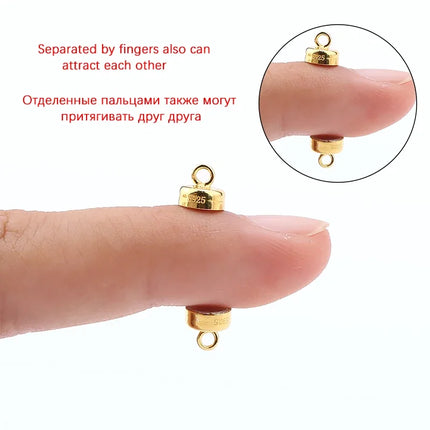 925 Sterling Silver Magnetic Clasps - 5.7x10mm Bracelet Buckle for DIY Jewelry Making