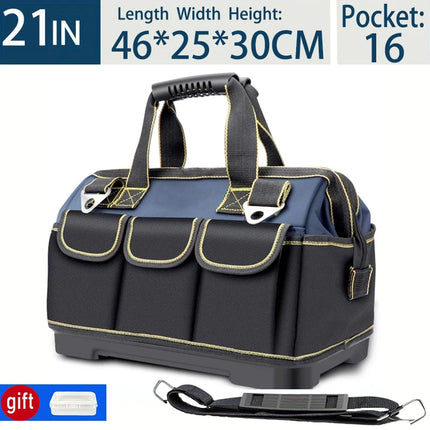Multifunctional Tool Bag Large Capacity Oxford Canvas Waterproof Bag Thicken Wear-Resistant Tool Repair Storage Electrician Bag