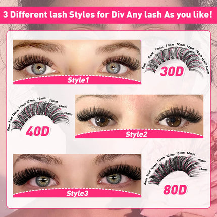 Natural-Looking Individual Lashes 8-16mm 200-pcs Set