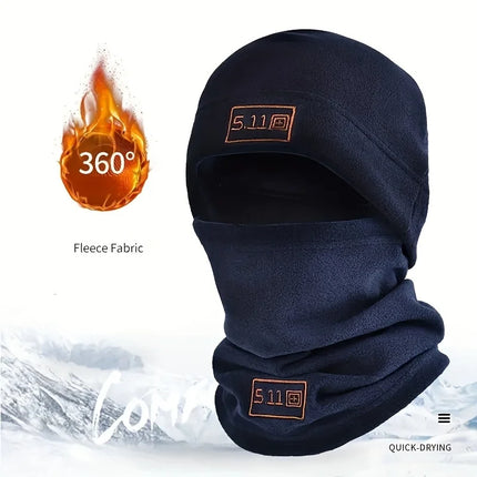 Winter Fleece Hat & Scarf Set - Warm Balaclava Mask for Mountaineering & Outdoor Activities