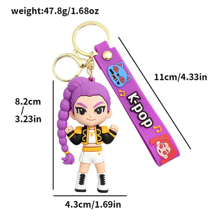 KPOP Demon Hunters Tiger Keychain - Harajuku Style PVC Figure