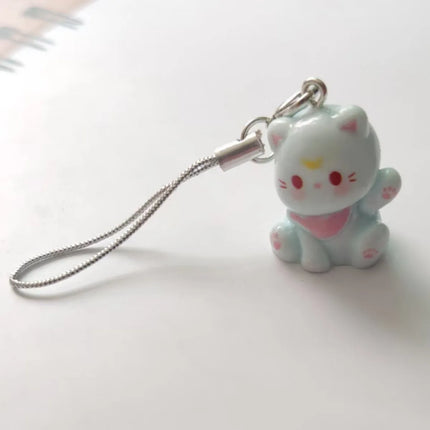 Fluffy Animal Keychains - 3D Resin Cartoon Pendant Collection