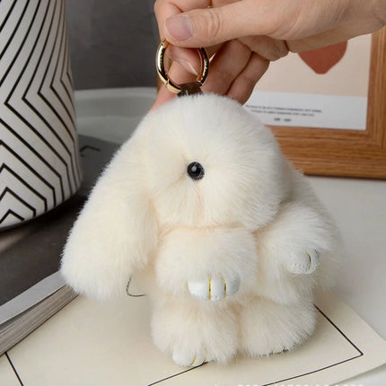 15cm Rabbit Fur Keychain - Luxury Bag & Car Pendant Accessory