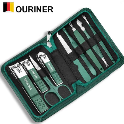 Professional 6-9 pc Manicure Set With Leather Case