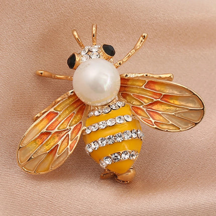 Imitation Pearl Bee Brooch Pin - Fashion Trend Jewelry for Women