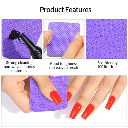 Lint-Free Nail Polish Remover Cotton Wipes