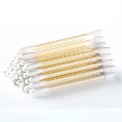 500-pc Disposable Cotton Swab Box With Double End Round Head For Makeup And Makeup Removal, Multi-purpose