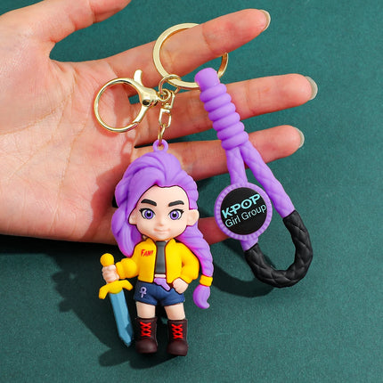 KPOP Demon Hunters Tiger Keychain - Harajuku Style PVC Figure