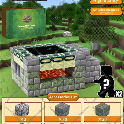 Magnetic Building Blocks - Mine World STEM Construction Set