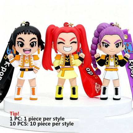 KPOP Demon Hunters Tiger Keychain - Harajuku Style PVC Figure