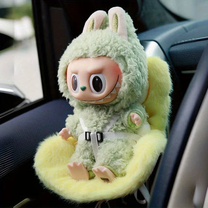 Labubu Doll Car Seat - 17cm Vent Clip Safety Seat Accessory