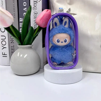 Labubu Pin Protective Case - Transparent Dustproof Display Box V4