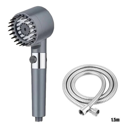 Handheld Shower Head Filter 3 Modes High Pressure Massage Spa Water Saving with ON/OFF Switch for Bathroom