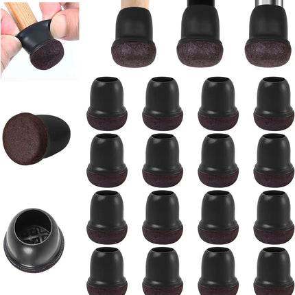 Silicone Chair Leg Floor Protectors - 16PCS Non-Slip Felt Pads