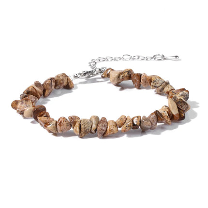 Natural Quartz Crystal Bracelet - Irregular Stone Bead Chip Jewelry for Women