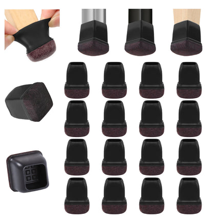 Silicone Chair Leg Floor Protectors - 16PCS Non-Slip Felt Pads