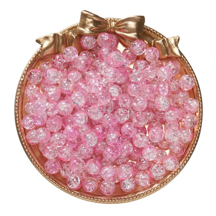 8mm Glass Crackle Beads - Loose Spacer Beads for DIY Jewelry (50/100pcs)