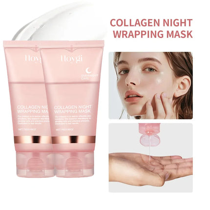 Korean Collagen Overnight Wrapping Peel Off Facial Mask Set