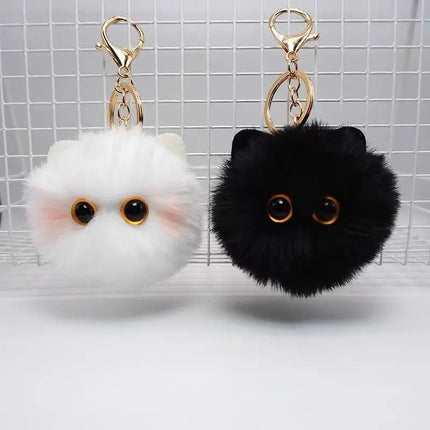 Cute Plush Cat Keychain - Cartoon Doll Pendant for Bags & Keys