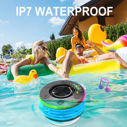 Mini Bluetooth Shower Speaker with FM Radio & Suction Cup - Waterproof