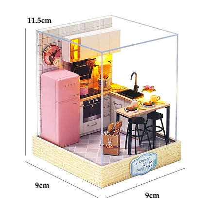 DIY Miniature Dollhouse Kit - 3D Puzzle Assembly with Furniture