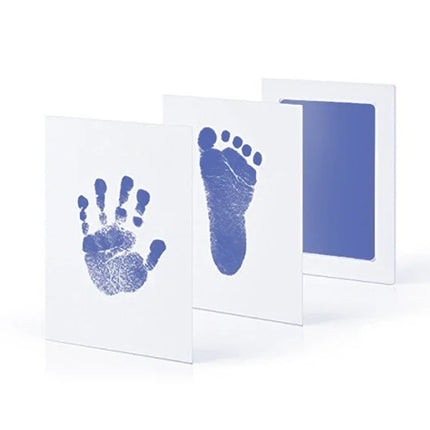 Baby Footprints Handprint Non-toxic Safe No Touch Skin Inkless Ink Pads Kits for 0-10 Months Newborn Pet Dog Footprint Souvenir