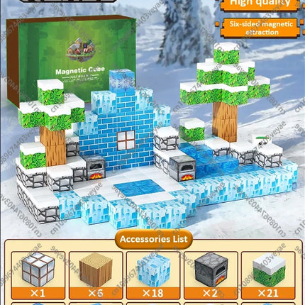 Magnetic Building Blocks - Mine World STEM Construction Set