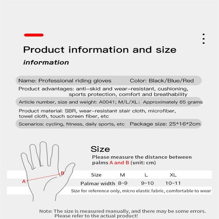 Full Finger Cycling Gloves - MTB Bike Gloves for Men & Women | Spring Summer Riding