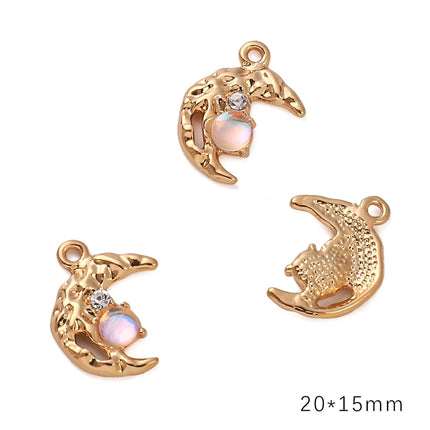 Luxury AB Rhinestone Charms - Heart Butterfly Rose Pendant for DIY Jewelry Making