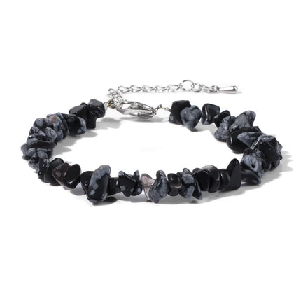 Natural Quartz Crystal Bracelet - Irregular Stone Bead Chip Jewelry for Women