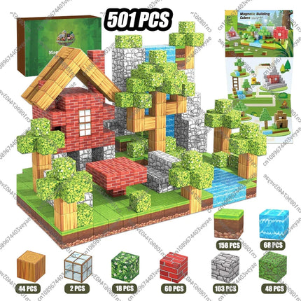 Magnetic Building Blocks - Mine World STEM Construction Set