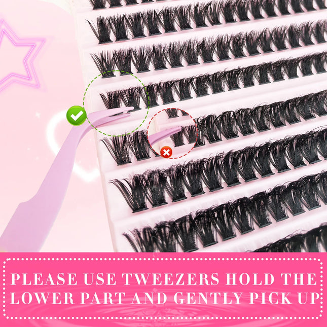 Natural-Looking Individual Lashes 8-16mm 200-pcs Set