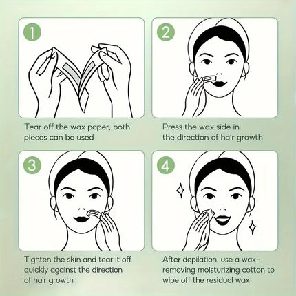 10/20/30/50 Pcs Depilatory Wax Strips For Hair Removal