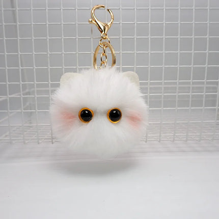 Cute Plush Cat Keychain - Cartoon Doll Pendant for Bags & Keys