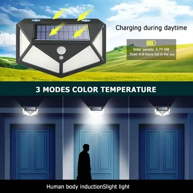 Solar Garden Spotlight - Waterproof LED with Motion Sensor