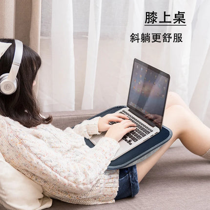 Portable Laptop Desk with Cushion - Lap Table with Mouse Pad