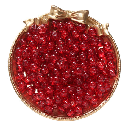 8mm Glass Crackle Beads - Loose Spacer Beads for DIY Jewelry (50/100pcs)