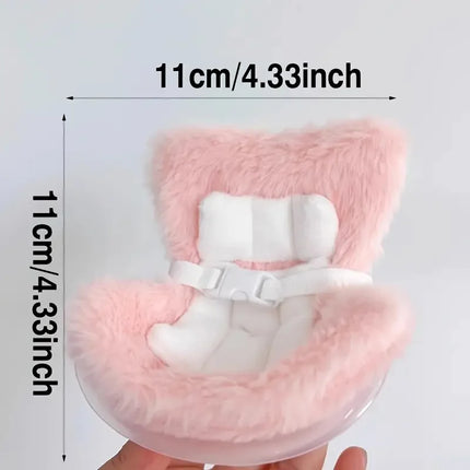 Labubu Doll Car Seat - 17cm Vent Clip Safety Seat Accessory