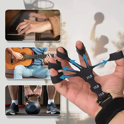 Silicone Finger Stretcher - 5 Finger Wrist Strengthener for Hand Grip Training