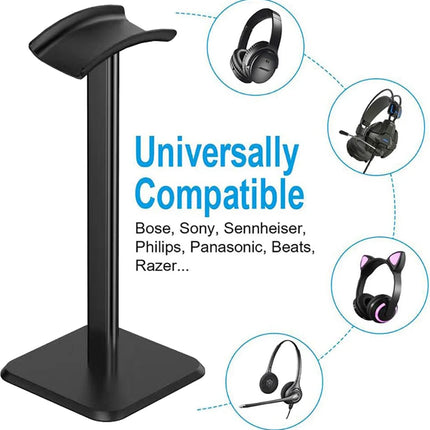 Universal Aluminum Headphone Stand - Metal Headset Holder & Hanger