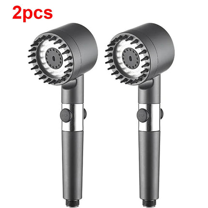 Handheld Shower Head Filter 3 Modes High Pressure Massage Spa Water Saving with ON/OFF Switch for Bathroom