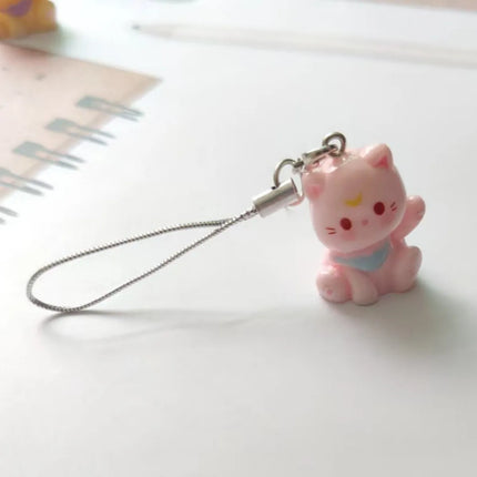 Fluffy Animal Keychains - 3D Resin Cartoon Pendant Collection