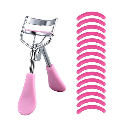 15 Silicone Pads and Stainless Steel Eyelash Curler Portable Eyelash Curler