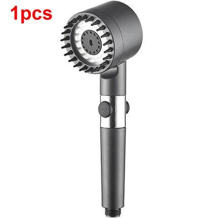 Handheld Shower Head Filter 3 Modes High Pressure Massage Spa Water Saving with ON/OFF Switch for Bathroom