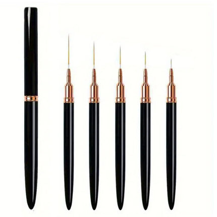 Professional Nail Art Manicure Liner Brushes, 5-pc Set