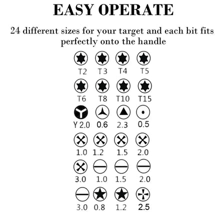 25-in-1 Precision Screwdriver Set - Electronic Repair Kit for iPhone Camera Watch