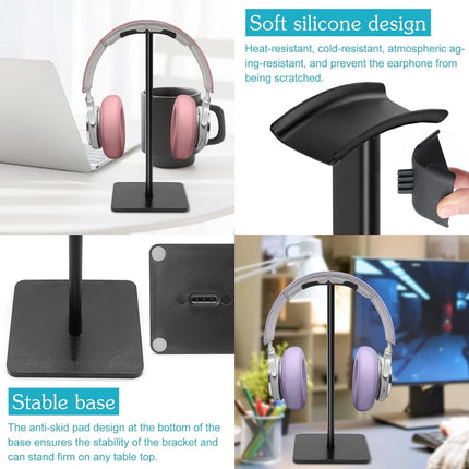 Universal Aluminum Headphone Stand - Metal Headset Holder & Hanger